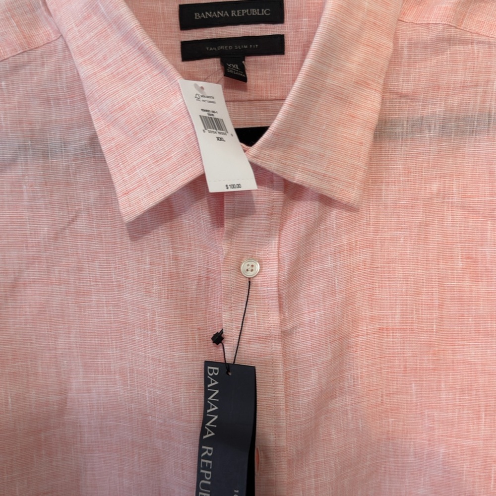 Banana Republic Men's Light Pink Casual Shirt
